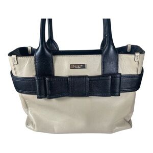 Kate Spade Black and Cream Bow Tote